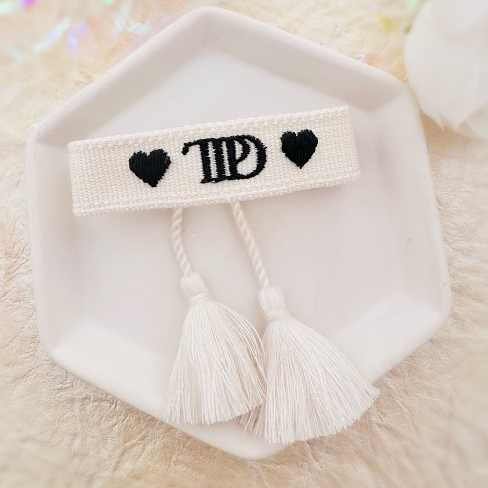 TTPD Tortured Poets Department Taylor Swift Album Embroidered Tassel Bra…